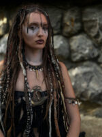 Shamanic Deer Antler and Wolf Teeth Necklace