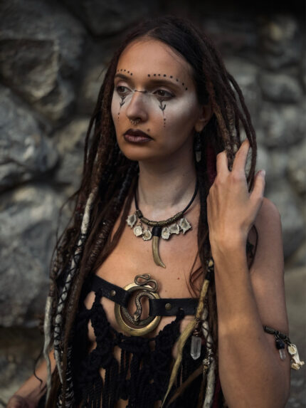 Deer Antler Necklace with Runes
